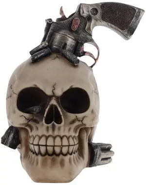 Skull With Pistol Design
