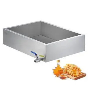 VEVOR Maple Syrup Evaporator Pan, 11.2 Gallon, 162 Cups of 8.8oz Maple Syrup, Flat Evaporator Pan with 1 Valve and 3 Heating Methods, 304 Stainless Steel Maple Syrup Pan for Home, Outdoor