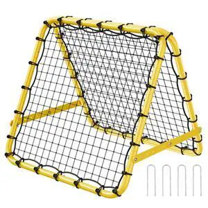 VEVOR Soccer Rebounder Rebound Net, 40"x35"x37" Portable Football Training Gifts, Fully Adjustable Angles Goal Net, Aids & Equipment for Kids Teens & All Ages, Easy Set Up & Perfect Storage