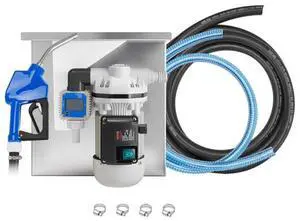 VEVOR 110V DEF Transfer Pump Kit, 10.5 GPM, Diaphragm Self Priming Electric Water Pump for Diesel Exhaust Fluid Urea, with Mounting Bracket Flow Meter Automatic Nozzle Hose, for Liquid Transportation