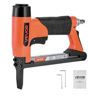 VEVOR Pneumatic Staple Gun, 22 Gauge Long-Nose Upholstery Stapler for 71 Series Fine Wire Staples 3/8-inch Crown 1/4"-5/8" Length, Max 180PCS Loading Air Staple Gun for Upholstering, Woodworking, DIY