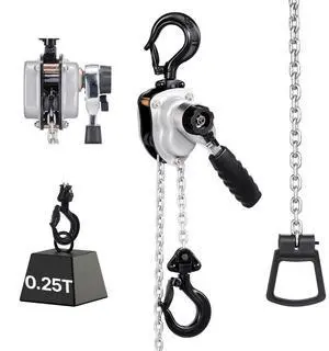 VEVOR Manual Lever Chain Hoist, 1/4T 550LBS Capacity Heavy Duty Come Along, 5FT Lift G80 Alloy Steel Chain With Dual Pawl Mechanical Brake,360°Rotating Hooks, for Warehouse Construction Garage