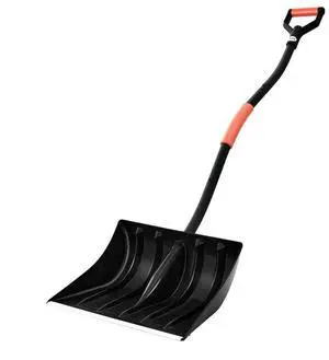 VEVOR Snow Shovel for Driveway, 17 in Wide Plastic Snow Shovel with D-shaped Handles & Aluminum Blade, Large Capacity Snowplow Shovels, Lightweight Snows Removal Tool for Garden Car Camping