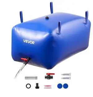 VEVOR Water Storage Bladder 63.4 Gallon Large Capacity Water Bag, Portable & Collapsible Soft Waters Container, Leakproof & Tear-Resistant PVC Emergency Waters Storage Tank for RV Truck & Outdoor Use VEVOR Water Storage Bladder 63.4 Gallon Large Capacity Water Bag, Portable & Collapsible Soft Waters Container, Leakproof & Tear-Resistant PVC Emergency Waters Storage Tank for RV Truck & Outdoor Use