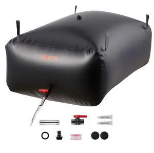 VEVOR Water Storage Bladder 142.7 Gallon Large Capacity Water Bag, Portable & Collapsible Soft Waters Container, Leakproof & Tear-Resistant PVC Emergency Waters Storage Tank for RV Truck & Outdoor Use