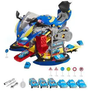 VEVOR Motorcycle Engine Toy, 25 Pieces, Motorcycle Mechanic Toy with Removable Parts, Lights & Sounds, Simulated Riding & Track Racing, Kids Mechanic Workshop Set for Toddler 3 Years and Up, Blue