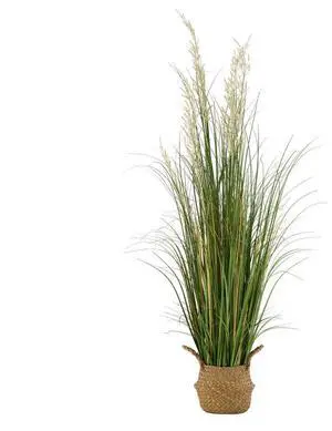 VEVOR Artificial Grass Plant, 47 inch Reed Flower Grass in Pot, Premium PVC Faux Fake Greenery Shrubs Plant for Indoor Outdoor House Home Garden Office Room Décor, Housewarming, 1 Pack Green