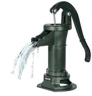 VEVOR Well Hand Pitcher Pump, 25 ft Maximum Lift, Antique Cast Iron Manual Hand Water Pump, NPT 1-1/4 in Connection, Easy Installation, Old Fashioned for Outdoor Garden, Pond, Backyard, Farm, Green