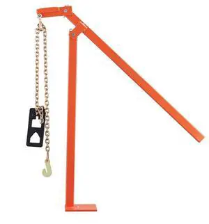 VEVOR 36 in T Post Puller, Heavy Duty Fence Post Pullers with Puller Plate & 47 in Lifting Chain, Labor-Saving T-Post Remover Tool for Round Fence Posts, Sign Posts & Tree Stumps