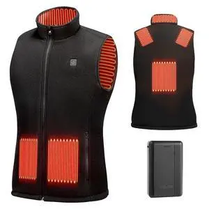 VEVOR Heated Vest, Women Electric Heating Vest with 16000 mAh Battery Pack, 6 Heating Zones Lightweight Rechargeable Winter-Vest with 3 Levels, for Outdoor Hiking Camping Fishing Skiing, Size M
