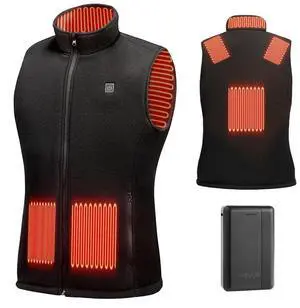 VEVOR Heated Vest, Women Electric Heating Vest with 16000 mAh Battery Pack, 6 Heating Zones Lightweight Rechargeable Winter-Vest with 3 Levels, for Outdoor Hiking Camping Fishing Skiing, Size L