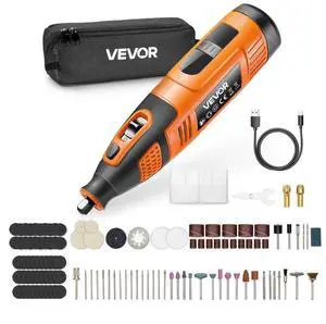 VEVOR 119-Piece Cordless Rotary Tool Kit, DC12V Portable Mini Power Rotary Tool, 28-Level Speed 5000-32000 RPM Multi-Purpose DIY Tools for Engraving, Sanding, Polishing, Carving, Cutting, DIY Crafts