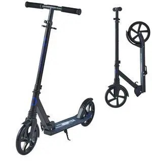VEVOR Kick Scooter for Kids Ages 8+, Teens & Adults, 2-Wheel Toddler Scooter with Adjustable Height Handlebar, Wide Anti-Slip Deck, Foldable Lightweight for Boys & Girls up to 220 lbs, Black + Purple