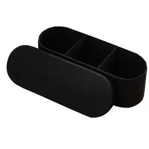 VEVOR Oval Storage Ottoman Bench, Foldable Teddy Fleece End of Bed Bench, Folding Upholstered Bed Ottoman Chest with Large Storage Space, Supports 660 lbs, for Living Room, Bedroom, Entryway, Black