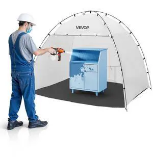 VEVOR Portable Paint Booth Tent, 91.7 x 67.7 x 74.8 inch Painting Tent Station, Spray Shelter with Built-in Floor & Mesh Screen, Large Space, Oxford Spray Painting Tents for Cupboard, Chairs, Tables
