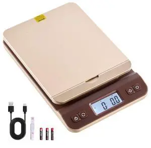 VEVOR Digital Shipping Postal Scale, 0.1 oz High Accuracy, 88 lbs Postal Scale with Hold/Tare/Auto-off Function, Flip Holder Design & Easy Calibration, Fit for Home and Office Use, Battery Included