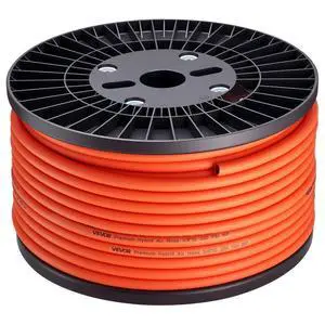 VEVOR Air Hose, 3/8'' x 250ft Hybrid Air Hose, Lightweight, Kink Resistant, Pneumatic Hoses with Three-Layer Hybrid Material for Auto, Home & Building, 300 PSI, All-Weather Flexibility, Orange