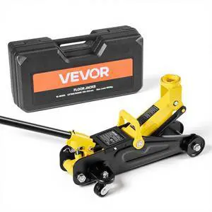 VEVOR Low Profile Floor Jack, 1.5 Ton (3300 lbs) Capacity, Steel Racing Floor Jack with Single Piston Quick Lift Pump, Hydraulic Trolley Car Lift for Sports Cars, Sedans, Lifting Range 5.1-12.2 Inches
