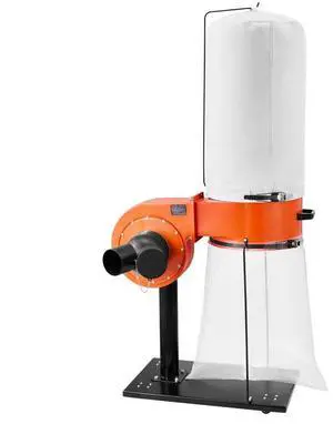 VEVOR Dust Collector, 800 CFM 2.5 Micron Vortex Cone Dust Collectors, 1HP Sawdust Collection System with 16-Gallon Large Capacity Dusts Collector Bag, Filter Bag, and Casters, 3400 RPM High Speed
