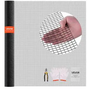 VEVOR Hardware Cloth 72 in x 50 ft, 1/2 in 19 Gauge Galvanized Wire Mesh Roll, Weather-Resistant Vinyl Coated Chicken Wire Fencing, Heavy Duty Welded Garden Plant Fencing for Rabbit Cage Snake Fence