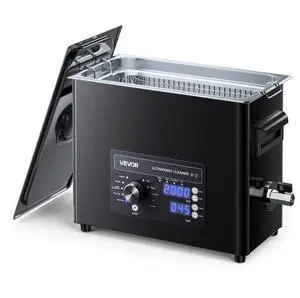 VEVOR 6L Ultrasonic Cleaner, Professional Ultrasonic Cleaner Machine with Knob Control, Stainless Steel Cleaning Machine with Basket and Cleaning Ball, for Watches, Razors, Jewelry, Coins and More