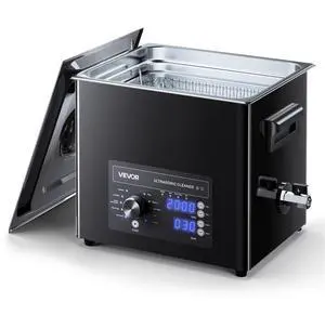 VEVOR 10L Ultrasonic Cleaner, Professional Ultrasonic Cleaner Machine with Knob Control, Stainless Steel Cleaning Machine with Basket and Cleaning Ball, for Watches, Razors, Jewelry, Coins and More