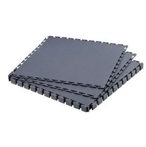 VEVOR Garage Floor Tiles Interlocking, 8 Pack 20.2 x 20.2 x 0.2 in Interlocking Modular Garage Flooring Tiles, Diamond Plate Slip-Resistant PVC Mats for Workshop,Warehouse,Tool Room, Graphite Gray