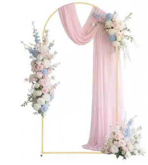 VEVOR Arch Backdrop Stand, 6.6 x 3.3 ft, Stable Structure, Easy Assembly, 1 Piece Gold Metal Arch Backdrop Stand for Wedding, Birthday Party, Graduation, Holiday Celebration, and Ceremony Decoration