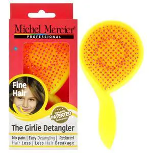 The Girlie Detangler Brush Fine Hair - Pink-Yellow by Michel Mercier for Women - 1 Pc Hair Brush The Girlie Detangler Brush Fine Hair - Pink-Yellow by Michel Mercier for Women - 1 Pc Hair Brush