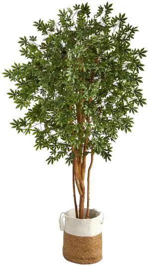 Nearly Natural 6' Japanese Maple Tree in Handmade Natural Jute Planter Nearly Natural 6' Japanese Maple Tree in Handmade Natural Jute Planter