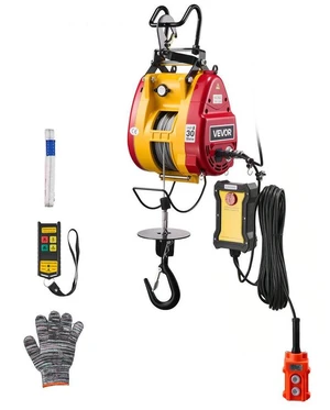 2-in-1 Electric Hoist Winch, 660 lbs Capacity, 1500W Portable Power Winch Crane, 98.4 ft Lifting Height, 62 ft/min with Wired and Wireless Remote Control for Factory, Warehouss, Garage 2-in-1 Electric Hoist Winch, 660 lbs Capacity, 1500W Portable Power Winch Crane, 98.4 ft Lifting Height, 62 ft/min with Wired and Wireless Remote Control for Factory, Warehouss, Garage