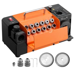 Drill Bits Sharpener MR-13B, 3-15mm Drill Bit Grinder Sharpener with Adjustable Lip Relief Angle & 95°-135° Point Angle, 5800RPM High Speed Re-Sharpener with 13 Collets, CBN & SDC Wheels Drill Bits Sharpener MR-13B, 3-15mm Drill Bit Grinder Sharpener with Adjustable Lip Relief Angle & 95°-135° Point Angle, 5800RPM High Speed Re-Sharpener with 13 Collets, CBN & SDC Wheels