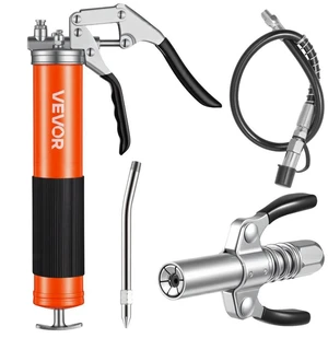 Grease Gun, 8000 PSI, Pistol Grip Grease Gun Kit with 14 oz Capacity, Includes 18-Inch Flex Hose, Double Handle Grease Coupler, Extension Rigid Pipe & Sharp Type Nozzle for Automotive, Marine Grease Gun, 8000 PSI, Pistol Grip Grease Gun Kit with 14 oz Capacity, Includes 18-Inch Flex Hose, Double Handle Grease Coupler, Extension Rigid Pipe & Sharp Type Nozzle for Automotive, Marine