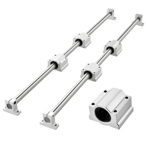 Linear Rail Kit, SFC25, 2Pcs 1000 mm (39.4 inch) Linear Motion Guide Rails and 4Pcs Bearing Slide Blocks, for DIY Engraving Machine Lathe Milling Machine Slides, DIY Training Rocker Plate Linear Rail Kit, SFC25, 2Pcs 1000 mm (39.4 inch) Linear Motion Guide Rails and 4Pcs Bearing Slide Blocks, for DIY Engraving Machine Lathe Milling Machine Slides, DIY Training Rocker Plate