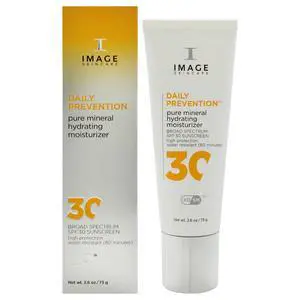 Daily Prevention Pure Mineral Hydrating Moisturizer SPF 30 by Image for Unisex - 2.6 oz Sunscreen Daily Prevention Pure Mineral Hydrating Moisturizer SPF 30 by Image for Unisex - 2.6 oz Sunscreen