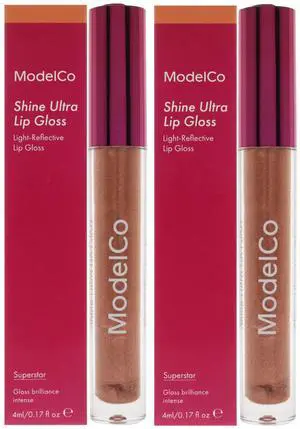 Shine Ultra Lip Gloss - Superstar by ModelCo for Women - 0.17 oz Lip Gloss - Pack of 2 Shine Ultra Lip Gloss - Superstar by ModelCo for Women - 0.17 oz Lip Gloss - Pack of 2