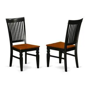 East West Furniture Dining Chair Black & Cherry, WEC-BCH-W East West Furniture Dining Chair Black & Cherry, WEC-BCH-W