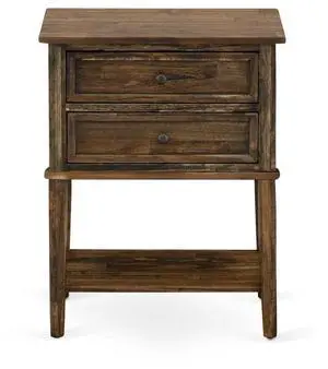 East West Furniture East West Furniture VL-07-ET Wood Side Table with 2 Wood Drawers for Bedroom, Stable and Sturdy Constructed - Distressed Jacobean Finish East West Furniture East West Furniture VL-07-ET Wood Side Table with 2 Wood Drawers for Bedroom, Stable and Sturdy Constructed - Distressed Jacobean Finish