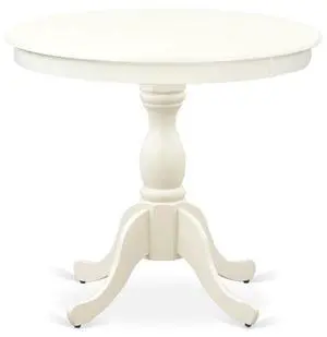 East West Furniture Round Modern Dining Table Linen White Color Table Top Surface and Asian Wood Round Dining Table Pedestal Legs -Linen White Finish East West Furniture Round Modern Dining Table Linen White Color Table Top Surface and Asian Wood Round Dining Table Pedestal Legs -Linen White Finish