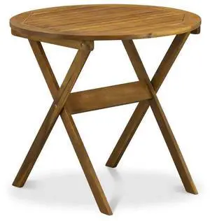 East West Furniture MNCM3CANA 3-Piece Outdoor Bistro Table Set Includes a Wooden Folding Table and 2 Outdoor Folding Chairs - Natural Oil Finish East West Furniture MNCM3CANA 3-Piece Outdoor Bistro Table Set Includes a Wooden Folding Table and 2 Outdoor Folding Chairs - Natural Oil Finish