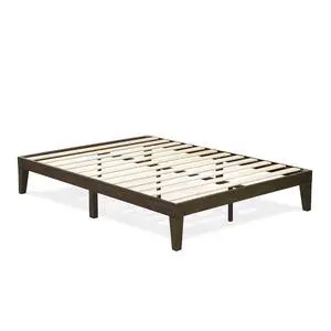 East West Furniture Full Size Platform Bed with 4 Legs and 2 Extra Center Legs - Walnut Finish East West Furniture Full Size Platform Bed with 4 Legs and 2 Extra Center Legs - Walnut Finish