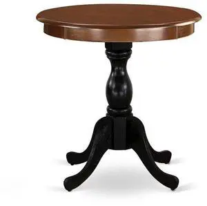 East West Furniture East West Furniture Eden 30" Round Dining Table for Small Space - Mahogany Top & Black Pedestal East West Furniture East West Furniture Eden 30" Round Dining Table for Small Space - Mahogany Top & Black Pedestal