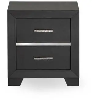 East West Furniture East West Furniture 1-Piece Denali Small Nightstand with 2 Drawers for any Bedroom - Brushed Gray Finish East West Furniture East West Furniture 1-Piece Denali Small Nightstand with 2 Drawers for any Bedroom - Brushed Gray Finish