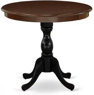East West Furniture East West Furniture Antique 36" Round Dining Table for Compact Space - Mahogany Top & Black Pedestal East West Furniture East West Furniture Antique 36" Round Dining Table for Compact Space - Mahogany Top & Black Pedestal