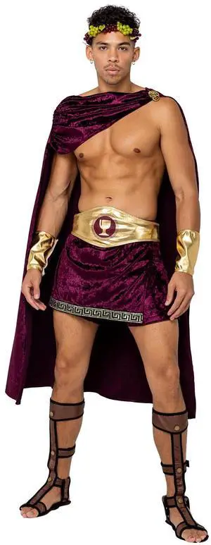 Roma Costume 4PC Mens God Of Wine, Merlot, XL Roma Costume 4PC Mens God Of Wine, Merlot, XL