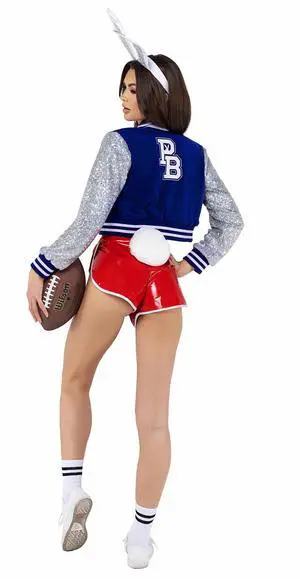 Roma Costume 6pc Play Athlete, Blue/White/Red, L Roma Costume 6pc Play Athlete, Blue/White/Red, L