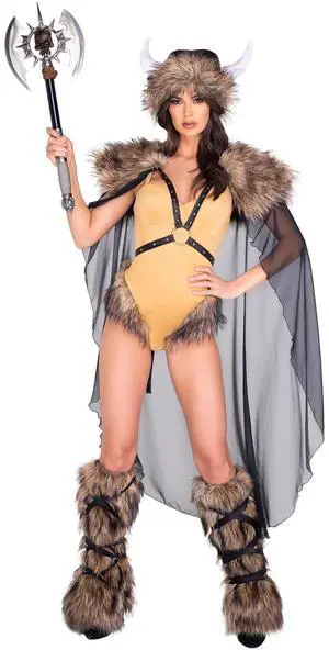 Roma Costume 3pc Medieval Viking Costume, Brown/Black, M Roma Costume 3pc Medieval Viking Costume, Brown/Black, M