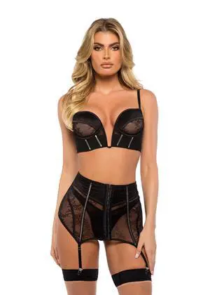 Roma Costume Belle Noir Babydoll 2-Piece Set, black, XL Roma Costume Belle Noir Babydoll 2-Piece Set, black, XL