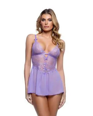 Roma Costume Paradise Dream Babydoll 2pc Set, Lilac, L/XL Roma Costume Paradise Dream Babydoll 2pc Set, Lilac, L/XL