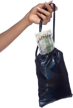 Roma Costume Shimmer Money Bag, Black, One Size Roma Costume Shimmer Money Bag, Black, One Size